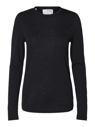 Selected Femme SlfWola LS O-Neck Black